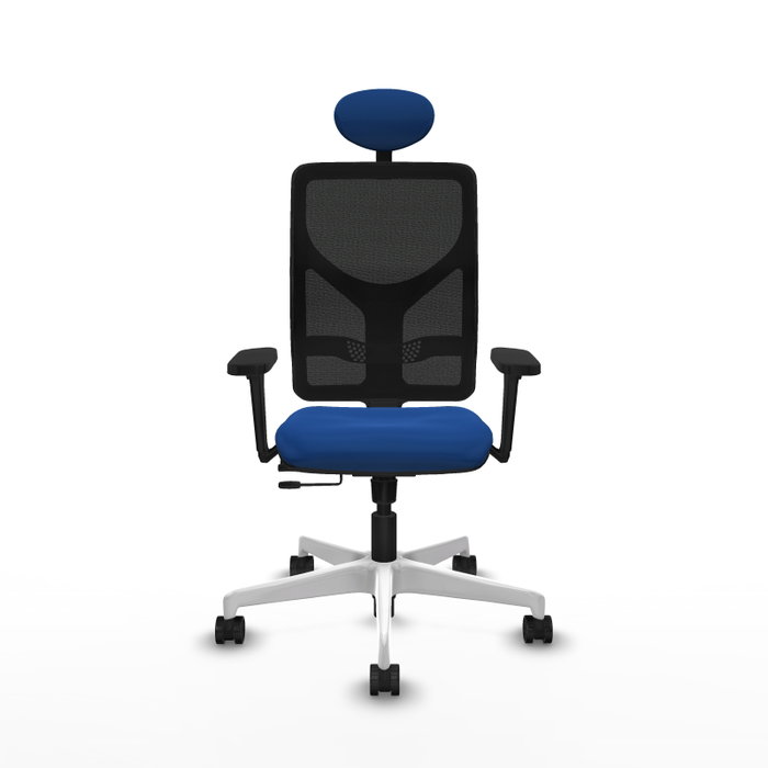 PIQUERAS Y CRESPO Silla de oficina Motilla con mecanismo Sincro/Traslack Azul y Negro