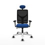 PIQUERAS Y CRESPO Silla de oficina Motilla con mecanismo Sincro/Traslack Azul y Negro