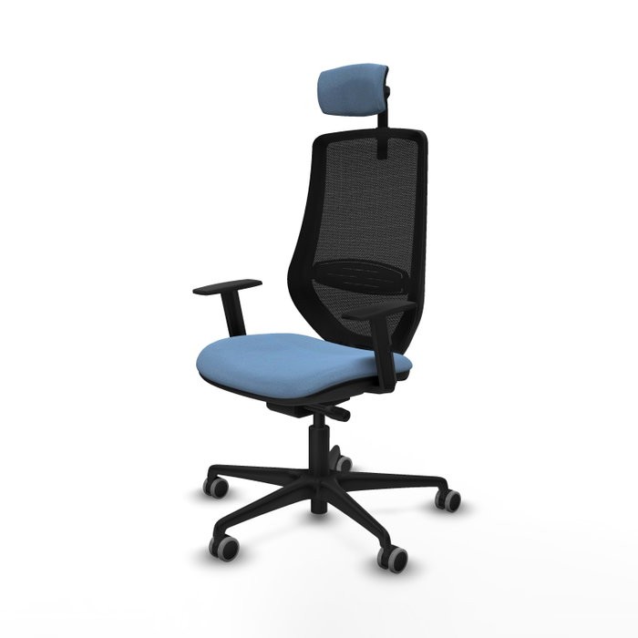 PIQUERAS Y CRESPO Silla de oficina Mardos con mecanismo Sincro/Traslack, Azul cielo y Negro PIQUERAS Y CRESPO Silla de oficina Mardos con mecanismo Sincro/Traslack, Azul cielo y Negro