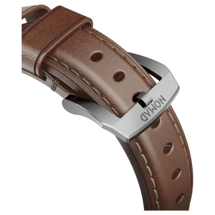 Nomad Strap Traditional Leather Brown Connecting Silver 42/44/45/49mm Nomad Strap Traditional Leather Brown Connecting Silver 42/44/45/49mm