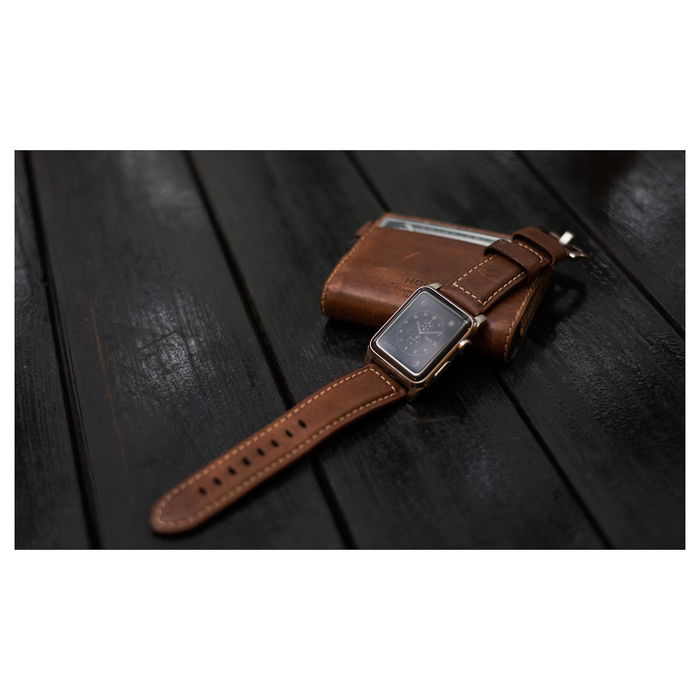 Nomad Strap Traditional Leather Brown Connecting Silver 42/44/45/49mm Nomad Strap Traditional Leather Brown Connecting Silver 42/44/45/49mm