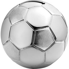 Zilverstad Hucha Balón de Fútbol Plateada Lacada