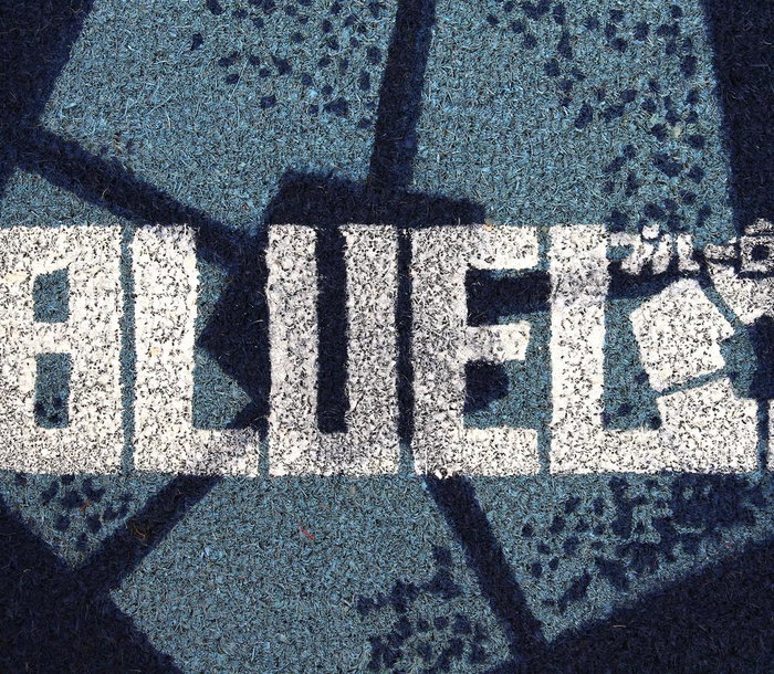 SD Toys Felpudo de Fibra de Coco 60x40 cm con Asa - Diseño Blue Lock para Puerta o Entrada