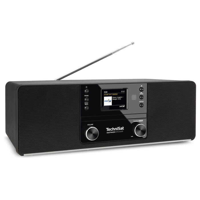 TechniSat DigitRadio 370 CD BT Radio Digital DAB+, Bluetooth, Lector CD, Negro