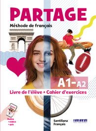 SANTILLANA, PARTAGE A1/A2 LIVRE+CAHIER (1ºBACH.) - SANTILLANA