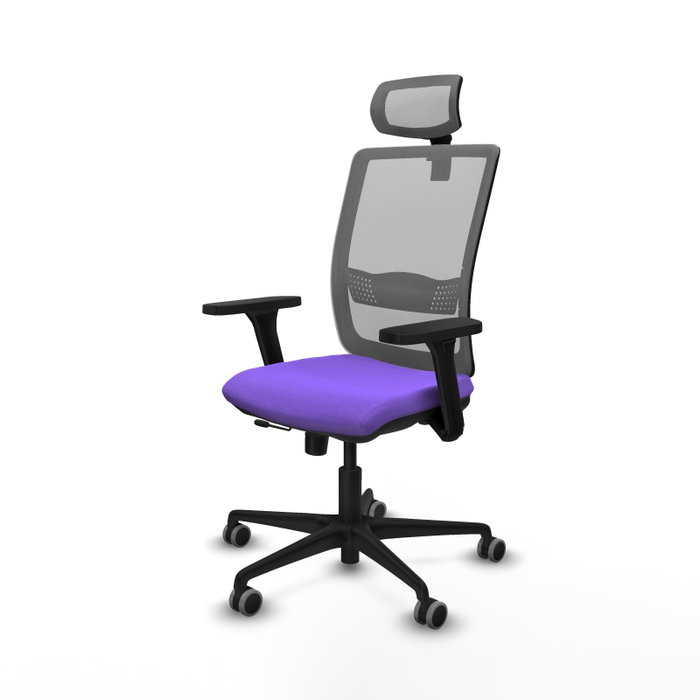 PIQUERAS Y CRESPO Silla de oficina Haches con mecanismo Sincro/Traslack, Lila y Gris PIQUERAS Y CRESPO Silla de oficina Haches con mecanismo Sincro/Traslack, Lila y Gris