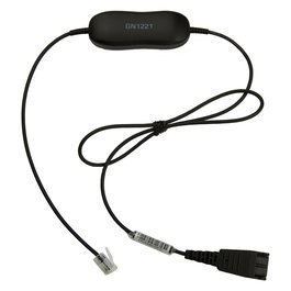 Jabra 88007-99 Cable QD a RJ9 Recto 0.8m con Configurador de Interruptor para Auriculares Jabra
