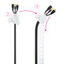 Nanocable Organizador de Cables Flexible 25 mm, Blanco, 3 m