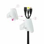 Nanocable Organizador de Cables Flexible 25 mm, Blanco, 3 m