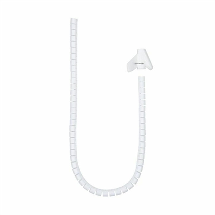Nanocable Organizador de Cables Flexible 25 mm, Blanco, 3 m