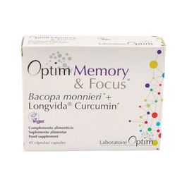 OPTIM LABORATOIRE Focus 45Cap. Fórmula con Cúrcuma y Bacopa para Memoria y Atención