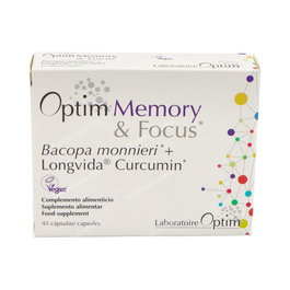 OPTIM LABORATOIRE Focus 45Cap. Fórmula con Cúrcuma y Bacopa para Memoria y Atención