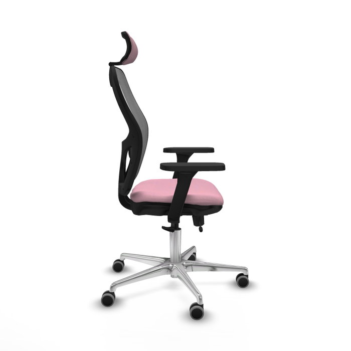 PIQUERAS Y CRESPO Silla de oficina Jorquera con mecanismo Sincro/Traslack Rosa y Gris PIQUERAS Y CRESPO Silla de oficina Jorquera con mecanismo Sincro/Traslack Rosa y Gris