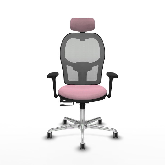 PIQUERAS Y CRESPO Silla de oficina Jorquera con mecanismo Sincro/Traslack Rosa y Gris PIQUERAS Y CRESPO Silla de oficina Jorquera con mecanismo Sincro/Traslack Rosa y Gris