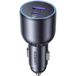 Ugreen Cargador de Coche 63W, 1 USB-C + 1 USB-A, Modelo UGR6941876230235, Color Gris