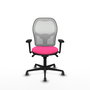 PIQUERAS Y CRESPO Silla de oficina Jorquera Rosa y Blanco
