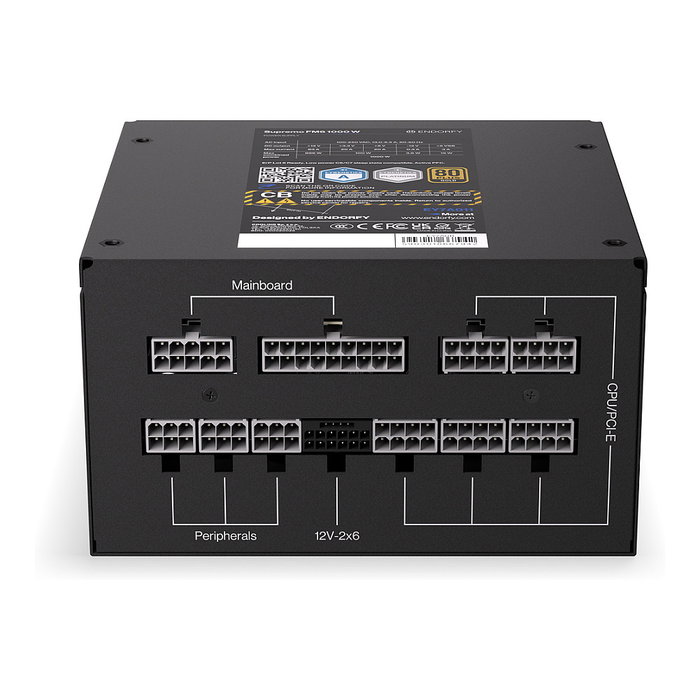 Endorfy Supremo FM6 1000W 80 PLUS Gold Fuente de Alimentación ATX 3.1 Modular Negra Endorfy Supremo FM6 1000W 80 PLUS Gold Fuente de Alimentación ATX 3.1 Modular Negra