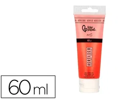 Liderpapel Pintura Acrílica Tubo Plástico 60 ml Rojo Bermellón