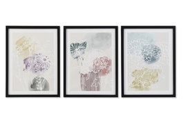 DKD Home Decor Cuadro de Flores Enmarcado 30x3x40 cm