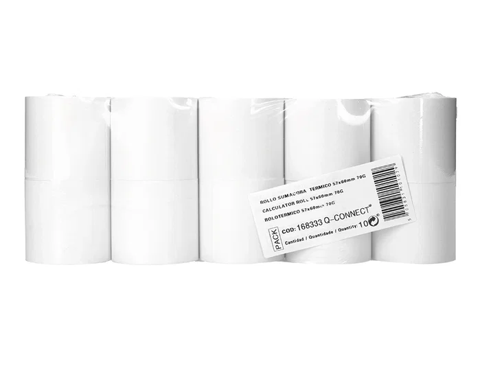 Greening Rollo Sumadora Térmico 57 mm Ancho x 60 mm Diámetro Papel 70 g/m2 Sin Bisfenol A