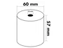 Greening Rollo Sumadora Térmico 57 mm Ancho x 60 mm Diámetro Papel 70 g/m2 Sin Bisfenol A