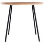 Day Mesa auxiliar redonda Day diámetro 55 cm altura 45 cm, tabla de MDF con cobertura de PVC, patas negras mate