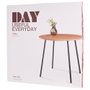 Day Mesa auxiliar redonda Day diámetro 55 cm altura 45 cm, tabla de MDF con cobertura de PVC, patas negras mate
