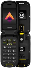myPhone Hammer BOW LTE Smartphone con tapa negro, 2.4", 2MP, 48MB RAM, 128GB, batería 1200mAh