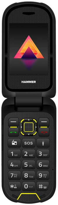 myPhone Hammer BOW LTE Smartphone con tapa negro, 2.4", 2MP, 48MB RAM, 128GB, batería 1200mAh myPhone Hammer BOW LTE Smartphone con tapa negro, 2.4", 2MP, 48MB RAM, 128GB, batería 1200mAh