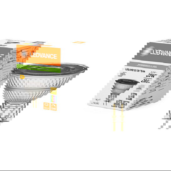 OSRAM 4099854456534 LED MR16 GU5.3 2.2W 36° 230 lm Dimmable 3000K Blanco Cálido - Lámpara Reflectora LED de Bajo Voltaje