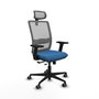PIQUERAS Y CRESPO Silla de oficina Haches con mecanismo Sincro/Traslack, Azul claro y Gris