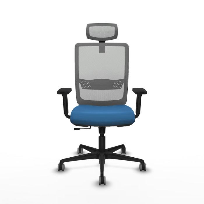 PIQUERAS Y CRESPO Silla de oficina Haches con mecanismo Sincro/Traslack, Azul claro y Gris PIQUERAS Y CRESPO Silla de oficina Haches con mecanismo Sincro/Traslack, Azul claro y Gris
