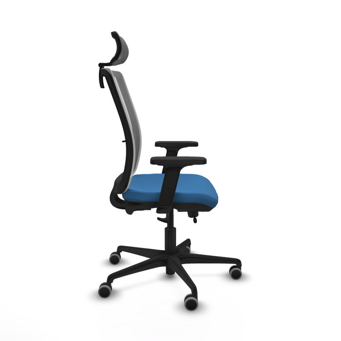 PIQUERAS Y CRESPO Silla de oficina Haches con mecanismo Sincro/Traslack, Azul claro y Gris PIQUERAS Y CRESPO Silla de oficina Haches con mecanismo Sincro/Traslack, Azul claro y Gris