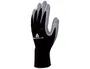 Deltaplus Guantes de Punto Poliester Palma Nitrilo para Mecánica, Grasas y Aceites, Negro-Gris, Talla 8