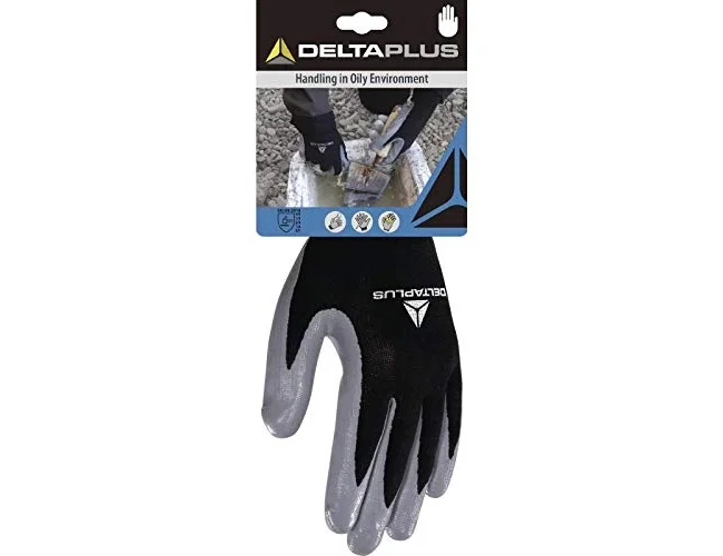 Deltaplus Guantes de punto poliéster con palma de nitrilo talla 8