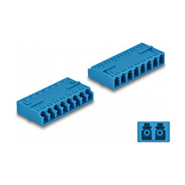 DeLOCK Acoplador de Fibra Óptica HD LC Octuplex Hembra a LC Octuplex Hembra Azul