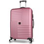Zoozie Bags 8715 Maleta de viaje de ABS color oro rosa con ruedas 360 grados y candado de combinación