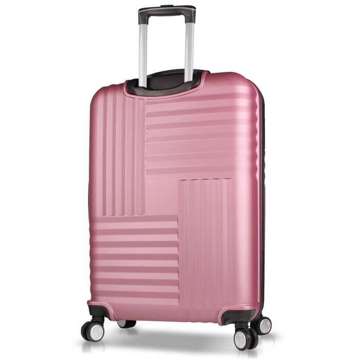 Zoozie Bags 8715 Maleta de viaje de ABS color oro rosa con ruedas 360 grados y candado de combinación Zoozie Bags 8715 Maleta de viaje de ABS color oro rosa con ruedas 360 grados y candado de combinación