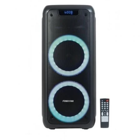 Fonestar Altavoz Party-Duo Portátil Bluetooth 100W con Función Karaoke, 2 Micrófonos, Luces LED y Radio FM - Reproductor USB/microSD Fonestar Altavoz Party-Duo Portátil Bluetooth 100W con Función Karaoke, 2 Micrófonos, Luces LED y Radio FM - Reproductor USB/microSD