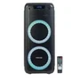 Fonestar Altavoz Party-Duo Portátil Bluetooth 100W con Función Karaoke, 2 Micrófonos, Luces LED y Radio FM - Reproductor USB/microSD