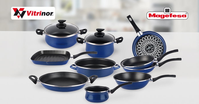 Magefesa Batería de Cocina Paula New de 7 Piezas con Revestimiento Antiadherente Magefesa Batería de Cocina Paula New de 7 Piezas con Revestimiento Antiadherente