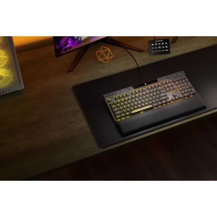 Corsair CH-910961G-FR Teclado Gaming magnético-mecánico K70 MAX RGB, Teclas PBT, Negro