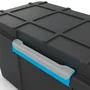 Kis Caja de Almacenamiento 80L Negro Impermeable IP44 con Ruedas, Bandeja y Asas Ergonómicas para Garaje o Taller