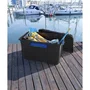 Kis Caja de Almacenamiento 80L Negro Impermeable IP44 con Ruedas, Bandeja y Asas Ergonómicas para Garaje o Taller