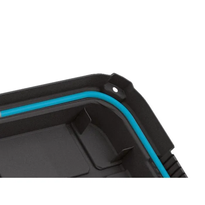 Kis Caja de Almacenamiento 80L Negro Impermeable IP44 con Ruedas, Bandeja y Asas Ergonómicas para Garaje o Taller