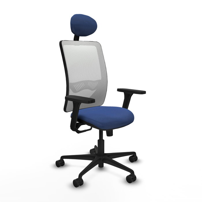PIQUERAS Y CRESPO Silla de oficina Zulema con mecanismo Sincro, Azul marino y Blanco PIQUERAS Y CRESPO Silla de oficina Zulema con mecanismo Sincro, Azul marino y Blanco