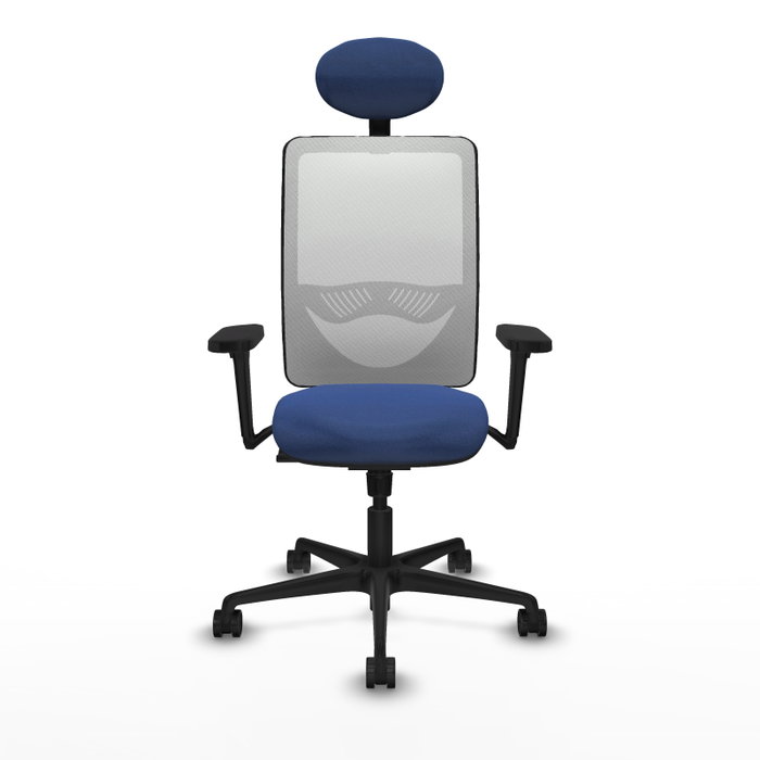 PIQUERAS Y CRESPO Silla de oficina Zulema con mecanismo Sincro, Azul marino y Blanco PIQUERAS Y CRESPO Silla de oficina Zulema con mecanismo Sincro, Azul marino y Blanco