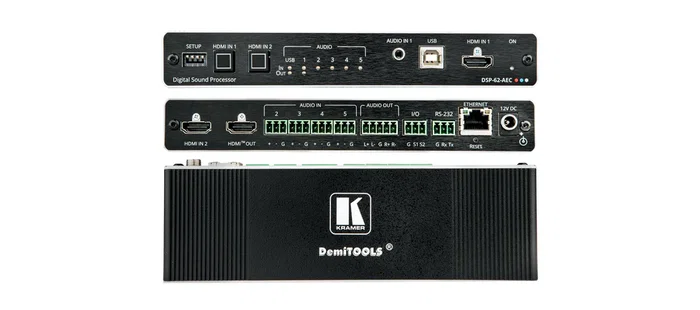 Kramer DSP-62-AEC Matriz de Conmutación AV 2x1 HDMI 4K 18Gbps con AEC para Audio Kramer DSP-62-AEC Matriz de Conmutación AV 2x1 HDMI 4K 18Gbps con AEC para Audio