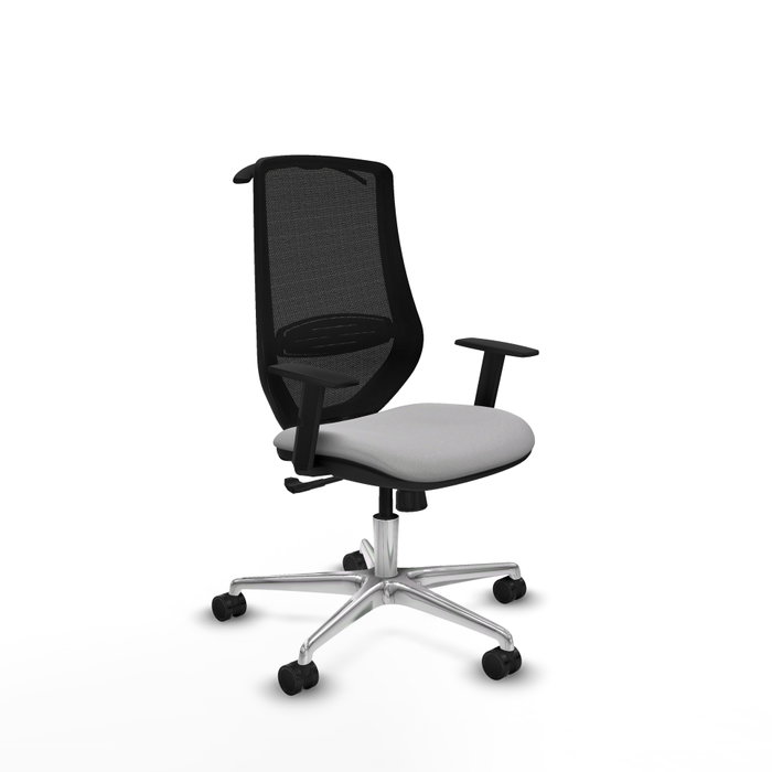 PIQUERAS Y CRESPO Silla de oficina Mardos con mecanismo Sincro, Gris claro y Negro PIQUERAS Y CRESPO Silla de oficina Mardos con mecanismo Sincro, Gris claro y Negro