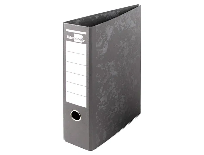 Liderpapel Archivador de Palanca Folio Negro Lomo 80mm Compresor Metálico